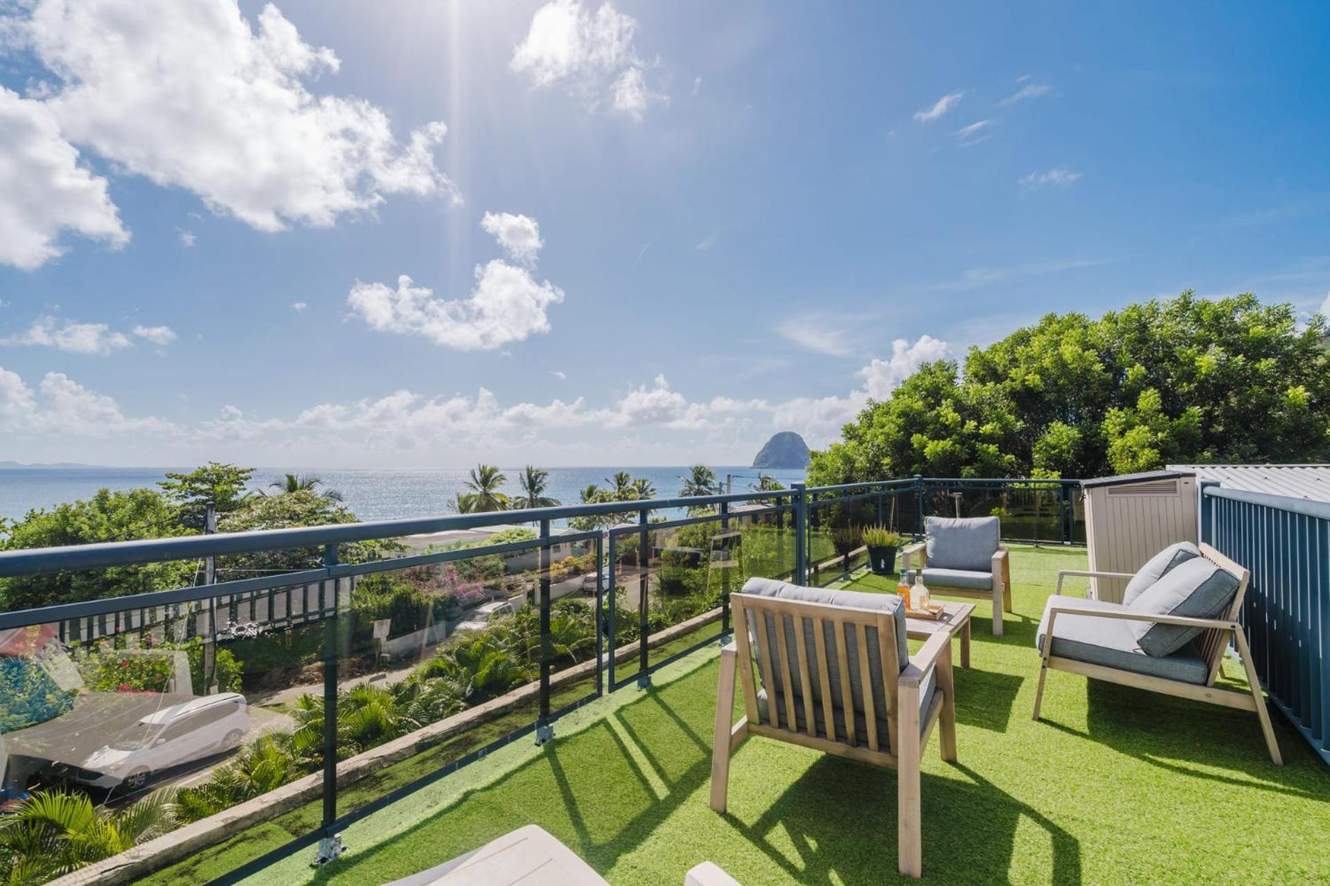 Villa Kaléna : 4 ch, plage à 50m, vue mer Le Diamant Exterior foto